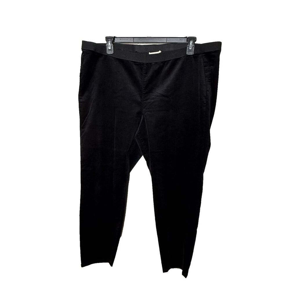 Eileen Fisher Organic Corduroy Jeggings Women's XL Black Stretch Skinny Ankle